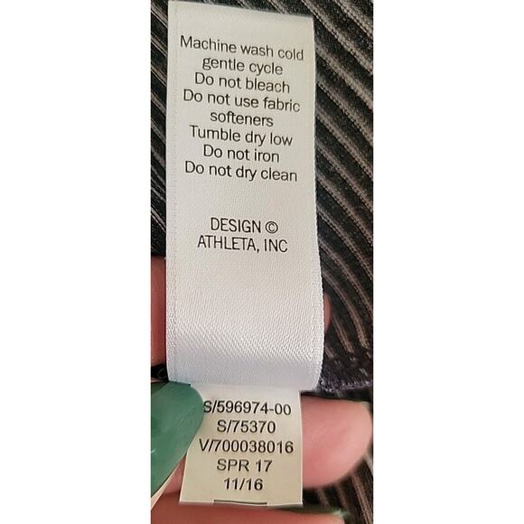 ATHLETA Mini Skirt Skort Gray Striped Small Pickle Ball Tennis - Picture 8 of 8